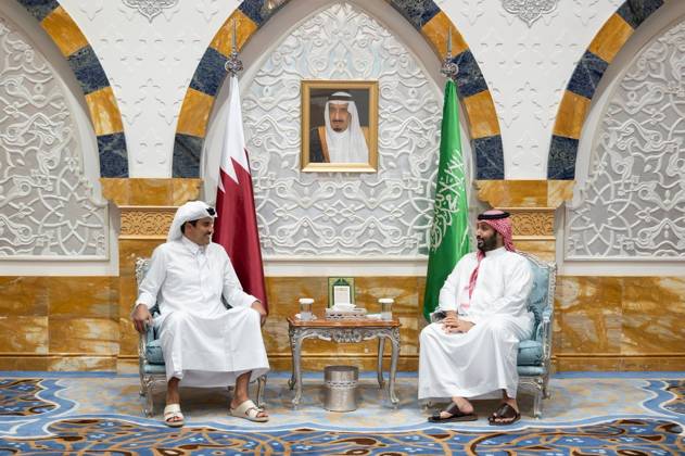 Saudi Arabia, Crown Prince Mohammed bin Salman receives Emir of Qatar Tamim bin Hamad in Jeddah