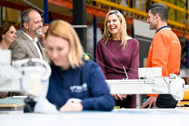 Netherlands, Queen Maxima visits Vepa - manufacturer of office furniture in Hoogeveen