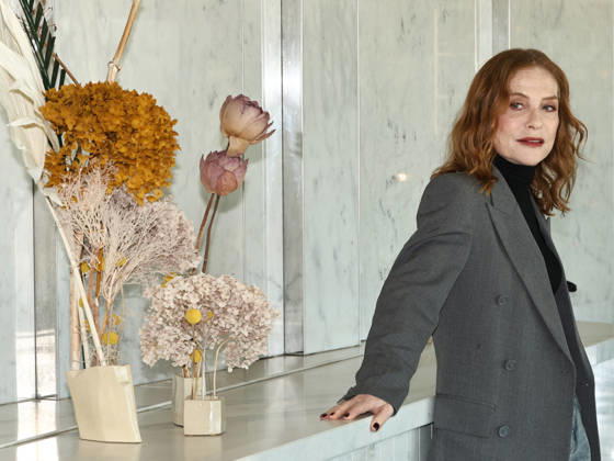 Celebrity, Isabelle Huppert on the road in Rome