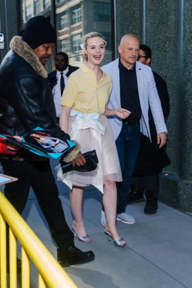 Celebrity, Elle Fanning as a guest on Good Morning America in New York