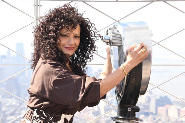 Celebrity, Judy Reyes visits the Empire State Building in New York City
