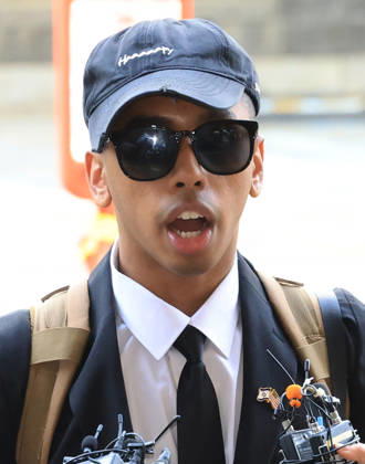 Celebrity, South Korea, Seoul, YouTuber Johnny Somali speaks to reporters in court
