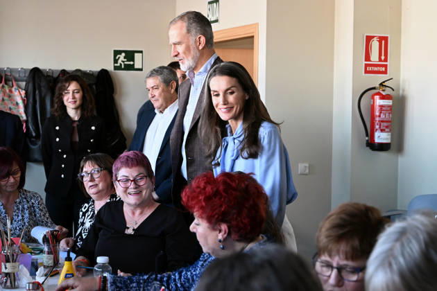 Royals, Spain, King Felipe and Queen Letizia visit Jose Maria de Llanos Foundation