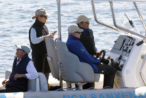 Royals, Juan Carlos von Spanien und Infanta Elena im Hafen von Sanxenxo