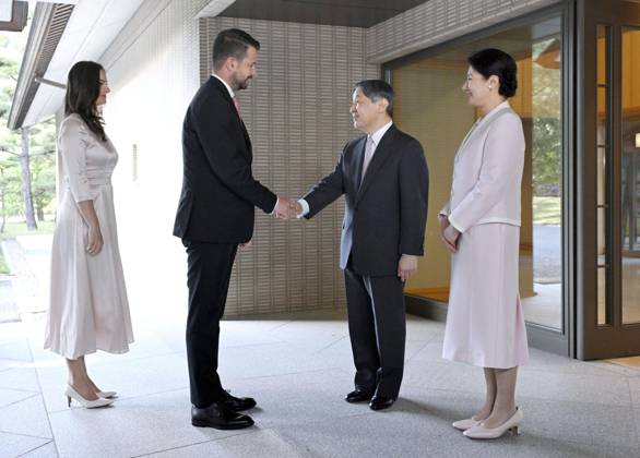 Japan, Emperor Naruhito and Empress meet Montenegros President Jakov Milatovic