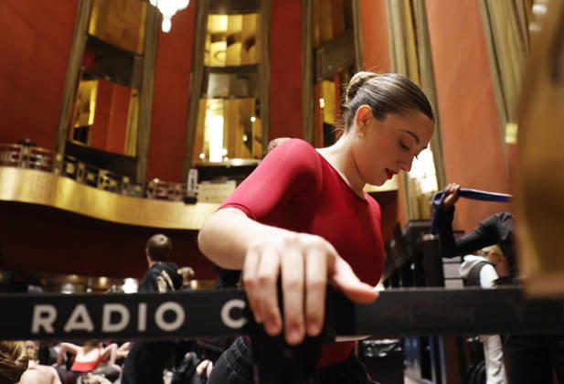 New York, dancers prepare for Rockettes audition at Radio City Music Hall