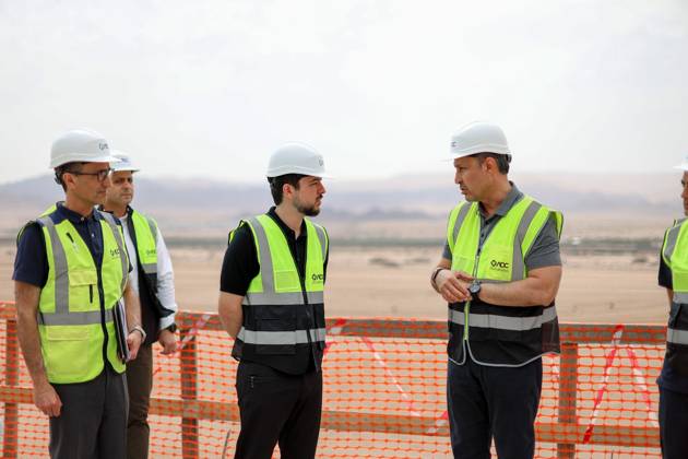 Jordan, Crown Prince Hussein takes a look at the progress of work on the International Motor Show Circuit in Aqaba