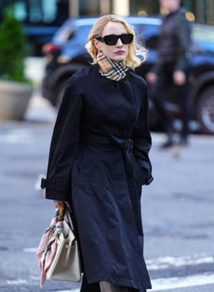 Film, Jessica Chastain bei Dreharbeiten zu The Off Weeks in New York