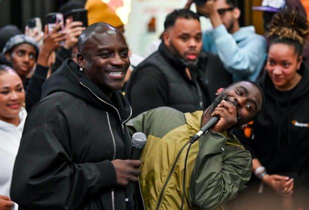 Celebrity, Akon attends DJAG pop up event at Wembley, London