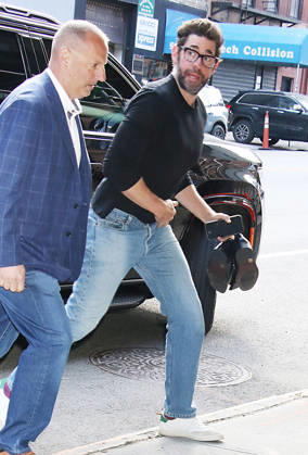 Celebrity, John Krasinski as a guest on CBS Mornings in New York