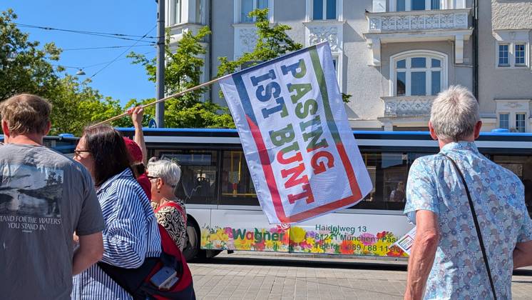 Bayern, Pasing ist bunt Demonstration in München