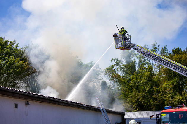 Hessen, Feuer in Schützenverein in Messel