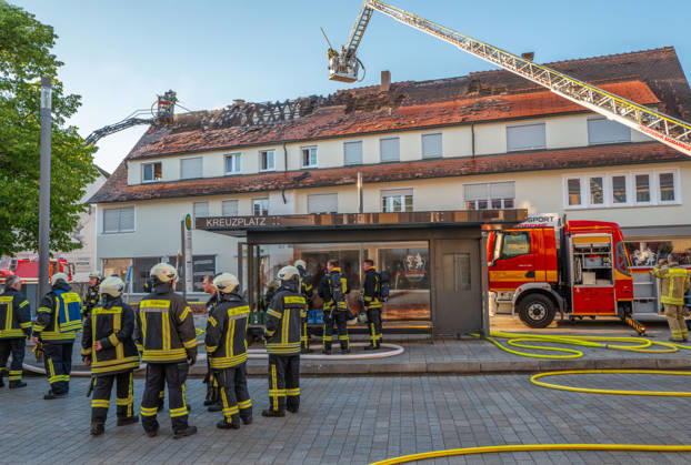 Baden-Württemberg, Dachstuhlbrand in Mengen
