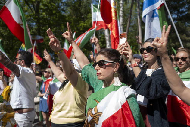 Sweden, demonstration against the Iranian regime in Stockholm