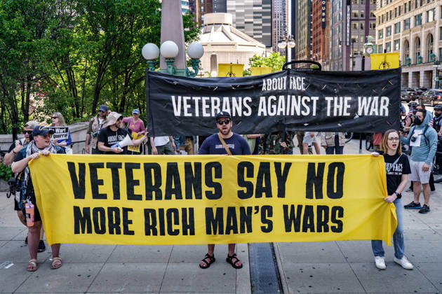 USA, Anti-Kriegs-Protest von US-Veteranen am Memorial Day in Chicago