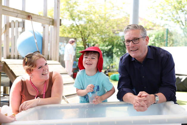 Great Britain, Keir Starmer visits kindergarten in Portslade