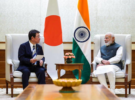 India, Narendra Modi meets Toshimitsu Motegi in New Delhi