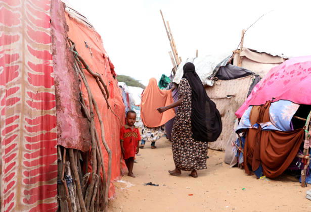 Somalia, Geflüchtete in Zeltlager in Mogadischu