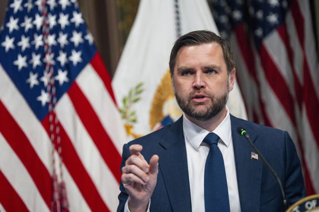 USA, JD Vance Pressekonferenz zu Initiativen zur Betrugsbekämpfung in Washington