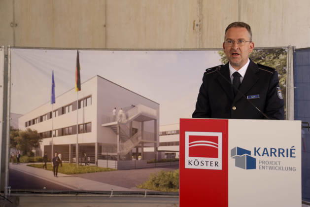 Rheinland-Pfalz, Richtfest des Neubau Zollamt Mainz und Finanzkontrolle Schwarzarbeit (FKS)