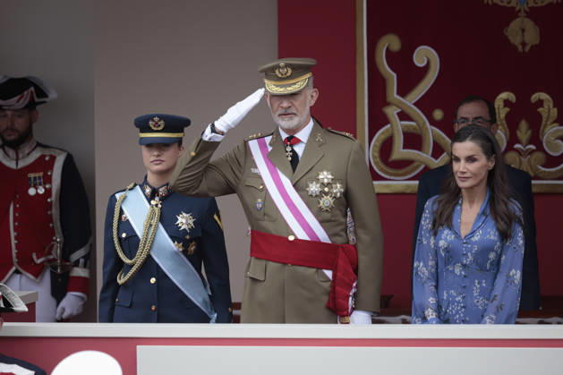 Royals, Spanien, Königsfamilie während der Feierlichkeiten zum Tag der Streitkräfte in Vigo
