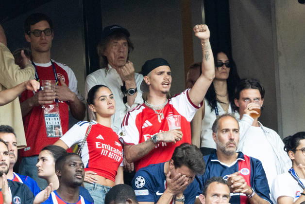 Celebrity, Promis auf der Tribüne beim Fußball Champions League-Finale in Budapest