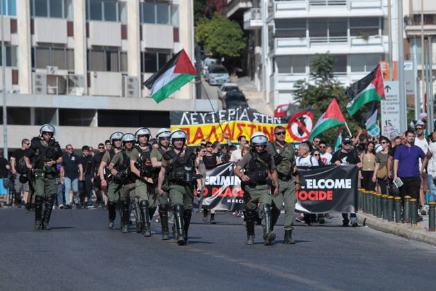 Griechenland, Pro-palästinensische Demonstration in Piräus