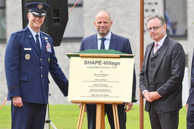 Belgium, inauguration of the NATO SHAPE settlement on the military base in Mons