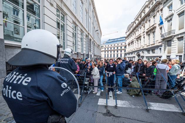 Belgium, education protest in Brussels
