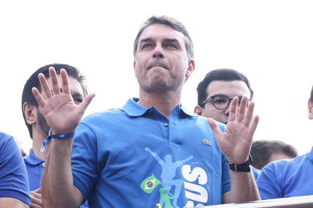 Brazil, Flavio Bolsonaro at the March for Jesus in Sao Paulo