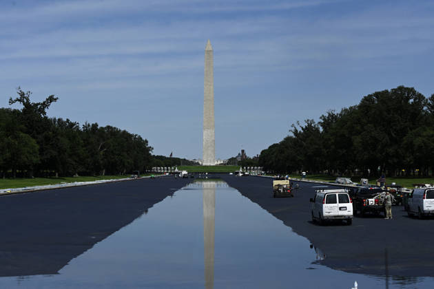 USA, redesign of the Lincoln Memorial Reflecting Pool in Washington
