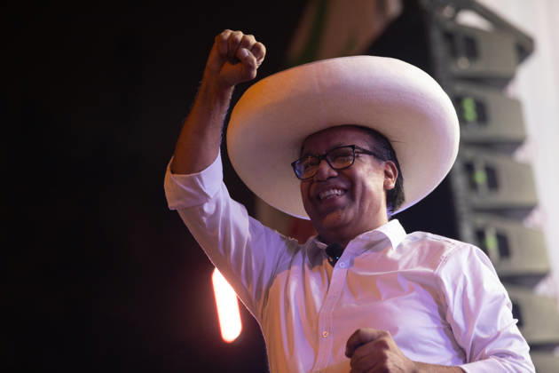 Peru, Roberto Sanchez election campaign in Lima