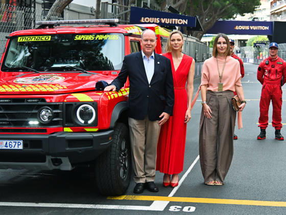 Royals, Fürst Albert II. und Charlene von Monaco besuchen Rennstrecke in Monte-Carlo