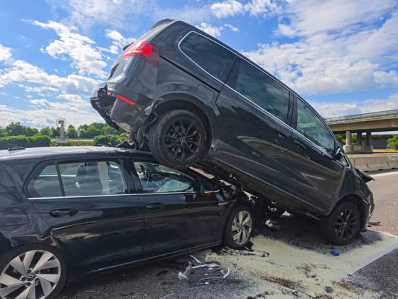 Baden-Württemberg, Serious pile-up on the A5 motorway near Ettenheim