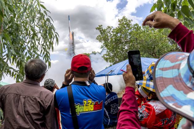 You said the following: Thailand, Bun Bang Fai rocket festival in Suwannaphum