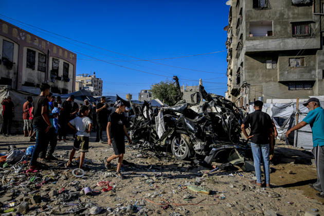 Middle East conflict, Gaza, Impressions after Israeli airstrike on Gaza City