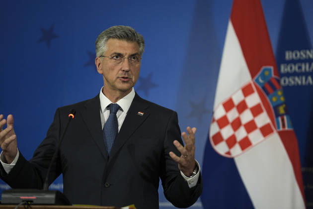 Croatia, Andrej Plenkovic meets Borjana Kristo in Zagreb
