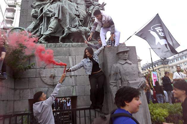 Belgien, Proteste gegen Polizeigewalt in Brüssel