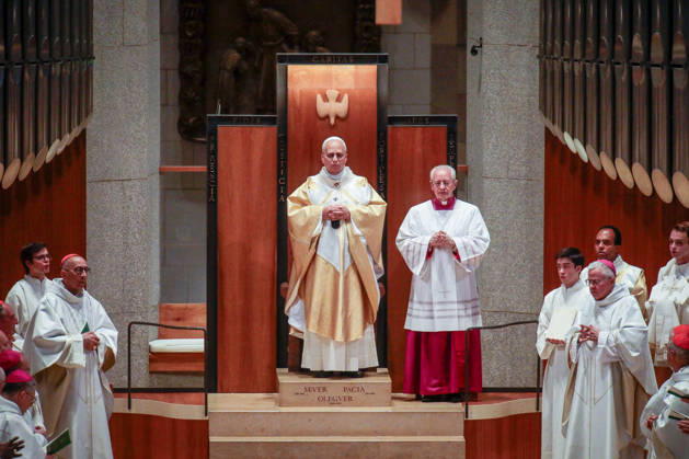 Spain, Pope Leo XIV blesses the main tower of the Sagrada Familia