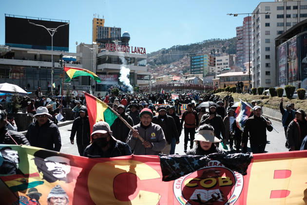 Bolivien, Proteste nach Forderung nach Rücktritt von Präsident Rodrigo Paz in La Paz