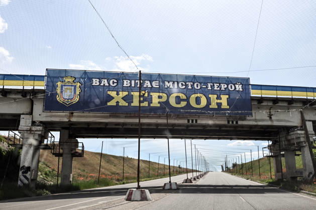 Ukraine-Krieg, Schäden nach Angriff auf Cherson