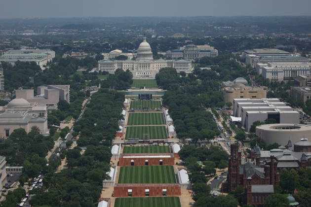 USA, fan zone in front of the National Mall in Washington DC for the 2026 FIFA World Cup