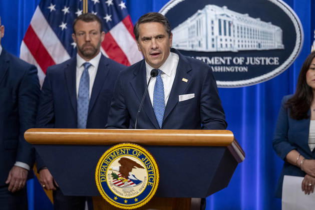 USA, Pressekonferenz im Justizministerium in Washington