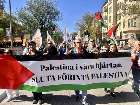 Sweden, Pro-Palestinian demonstration in Stockholm