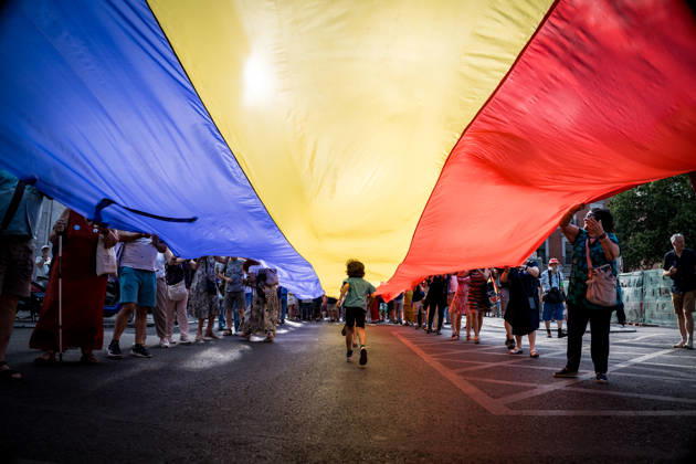 Spain, protest against the monarchy in Madrid