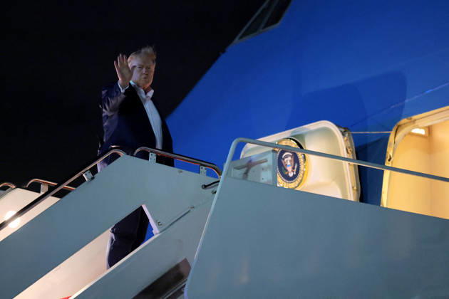USA, Donald Trump Abreise zum G7-Gipfel in Evian-les-Bains