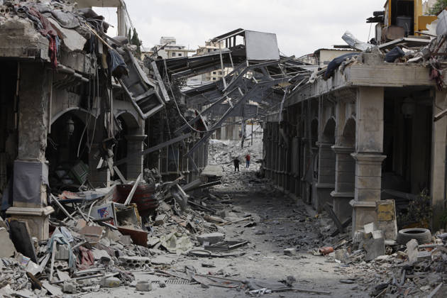 War in the Middle East, Lebanon, Israeli air strike near Nabataea