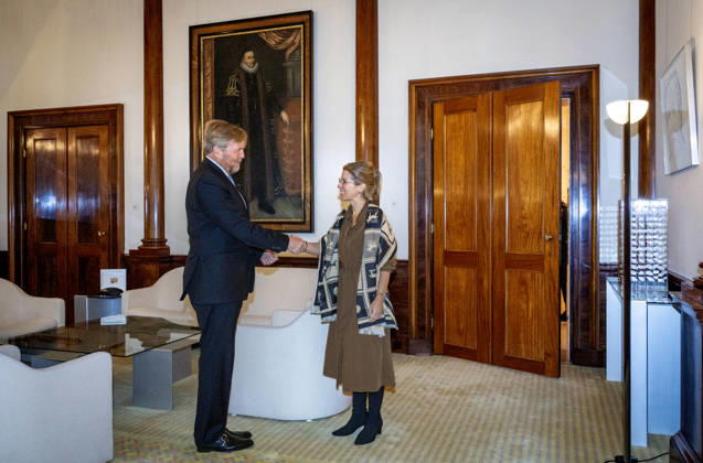 Royals, Niederlande, König Willem-Alexander empfängt die Staatssekretärin für Justiz und Sicherheit Claudia van Bruggen