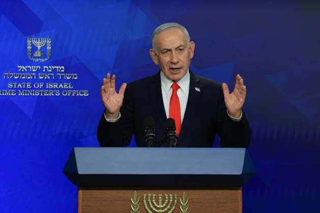 Israel, Benjamin Netanyahu press conference in Jerusalem