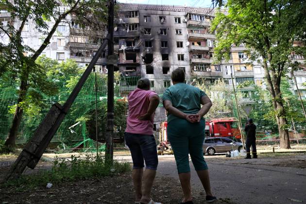 War in Ukraine: Fire following a Russian drone attack in Kramatorsk